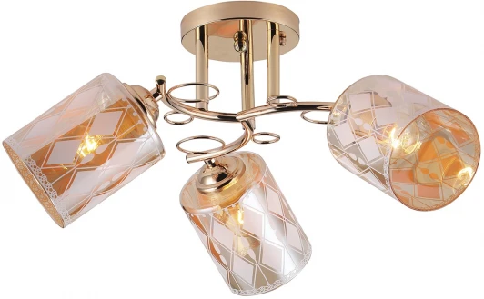 1107/3PL Потолочная люстра на штанге Escada Kerria 1107/3PL E27*40W Gold