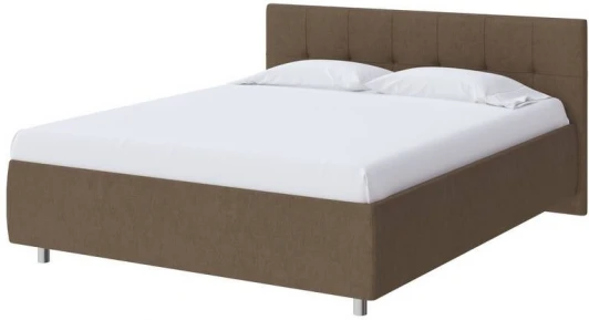 1922157 PROxSON Кровать Diamo без основания (Ткань: Рогожка Тетра Ореховый) 80x200