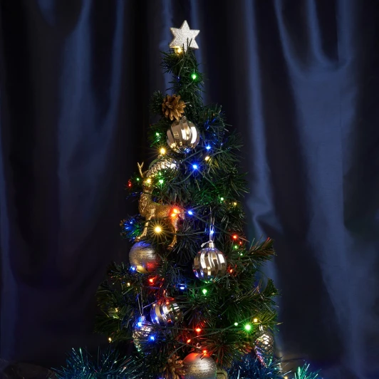 48627 Светодиодная гирлянда Feron CL580 48627 линейная Нить 220V мультиколор c питанием от сети