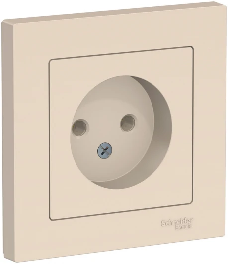 ATN000240 Розетка встраиваемая без заземления (бежевый) Systeme Electric AtlasDesign ATN000240