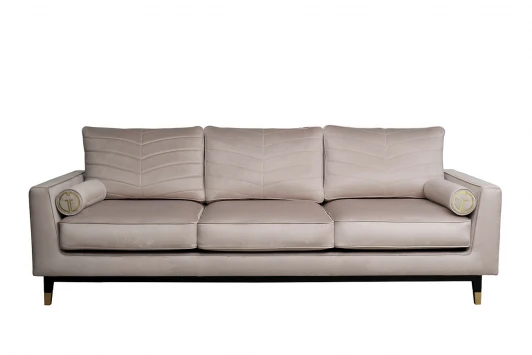 MADRID-Memory-Colt021+Colt030 Диван Мадрид Мемори(Madrid Memory) с кантом трехм. без мех.,велюр бежевый Colt021+Colt030 Garda Decor