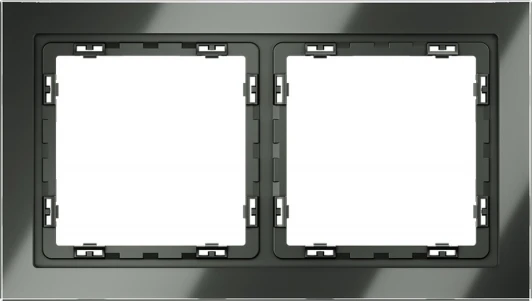 VLS110206 Рамка на 2 поста (титан, стекло) Voltum S70 VLS110206
