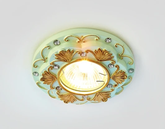 D4440 GR Встраиваемый точечный светильник Ambrella Дизайн С Узором И Орнаментом Гипс D4440 GR