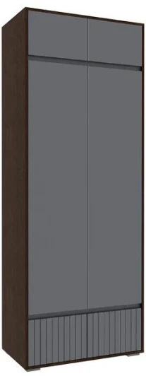 593729 Шкаф Роут двухстворчатый (Роут двухстворчатый венге / графит софт) Woodville арт.593729