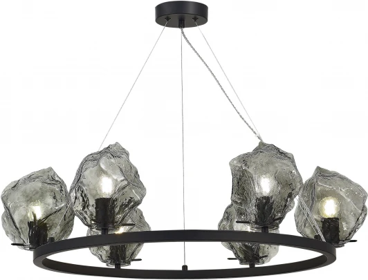 SL1175.403.06 Подвесная люстра ST Luce Portici SL1175.403.06 Черный/Серо-зеленый E14 6*40W