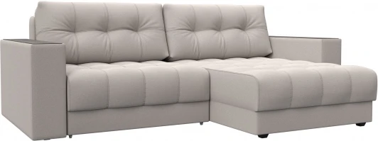 128480 Диван угловой с декором Лига-049 НПБ Лига Диванов (Замша) арт.128480