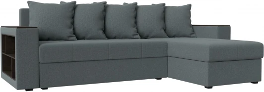 121640 Диван угловой Дубай Лайт правый угол (Серый/Рогожка) Лига Диванов арт.121640