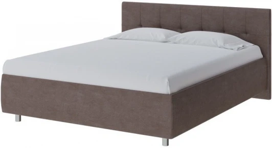 1909001 PROxSON Кровать Diamo без основания (Ткань: Велюр Лофти Кофейный) 80x190
