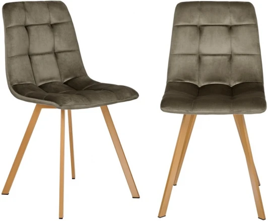 FR 0735P Комплект из 2-х стульев Easy тёмно-коричневый с ножками под дерево Bradexhome арт.FR 0735P