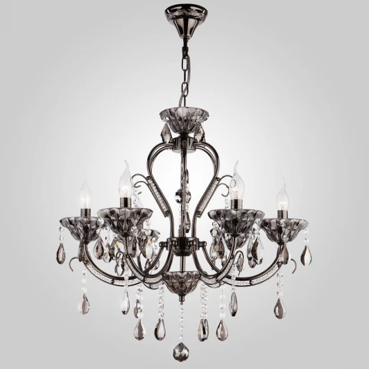 3426/6 черный жемчуг / дымчатый хрусталь Подвесная люстра Eurosvet 3426 3426/6 черный жемчуг/дымчатый хрусталь Strotskis