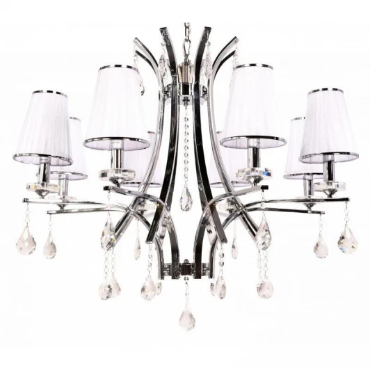LDP 66247-8 WT+CHR Подвесной светильник Lumina Deco Glamour LDP 66247-8 WT+CHR
