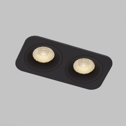 15277/LED Светильник встраиваемый светодиодный IP44 Elektrostandard Tetro 15277/LED 20W 3000K черный IP44