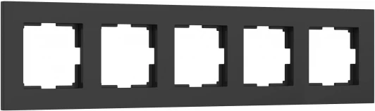 W0052908 Рамка на 5 постов (черный софт) Werkel W0052908 (a067785)