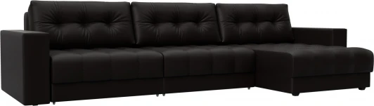 128306 Диван угловой с декором Лига-049 НПБ Лонг Лига Диванов (Экокожа) арт.128306