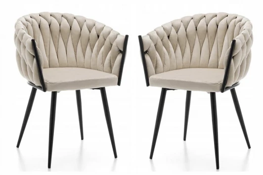 HSBI_DC146_beige_2 Набор из 2 стульев Refuge Cadence Hesby Металл, Черный HSBI_DC146_beige_2