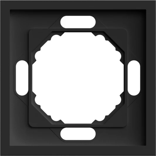 49858 Рамка на 1 пост (черный уголь, soft touch) Stekker Эмили 49858