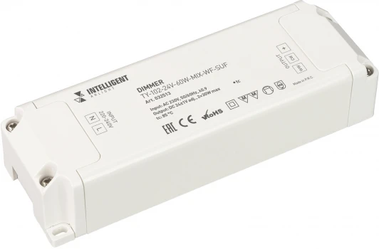 032513 INTELLIGENT Диммер TY-102-24V-60W-MIX-WF-SUF (230V, WIFI, 433MHz, 2x1.25A) (IARL, Пластик) 032513