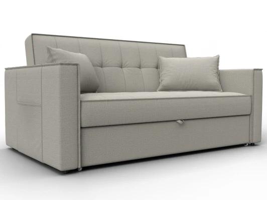 134858 Диван прямой Лига-104 (140) (ЛДСП,Брус,Фанера,Рогожка/Бежевый) Лига Диванов 134858