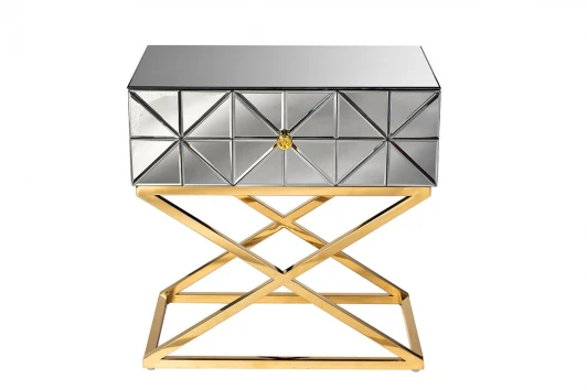 KFG090 KFG090 Тумба с матовой зерк.отделкой каркас металл. 60*40*60см Garda Decor