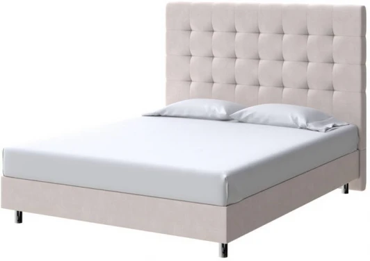 2026558 PROxSON Кровать Madrid Boxspring Standart (Ткань: Рогожка Тетра Бежевый) 90x200