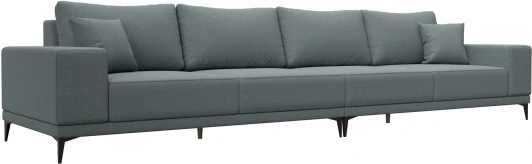 124253 Диван прямой Льюес Лонг (Серый/Рогожка) Лига Диванов арт.124253