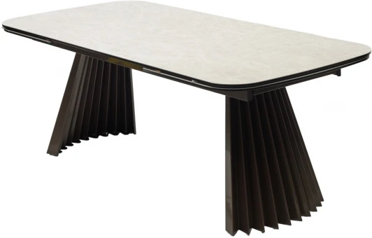 626M05476 Стол M-City ASTRID 200 TL-102 Бежевый мрамор, испанская керамика / Шоколадное золото каркас