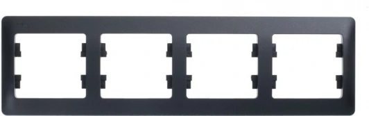 GSL000704 Рамка на 4 поста (антрацит) Systeme Electric Glossa GSL000704