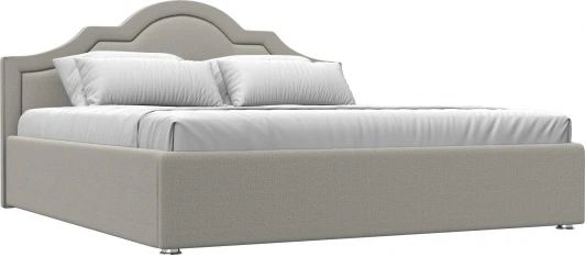 123046 Кровать интерьерная Афина 180 (Бежевый/Рогожка) Лига Диванов арт.123046