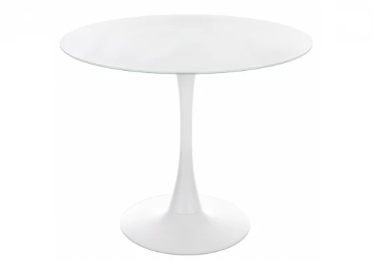 11793 Стеклянный стол Woodville Tulip 90 white 11793