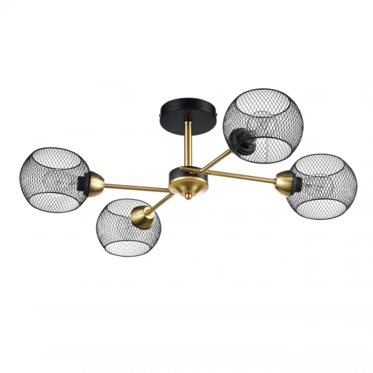 8247/4C Потолочная люстра на штанге Lumion Tunara 8247/4C черный/бронза, металл Е27 4*60W 220V