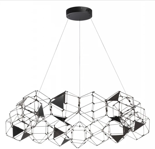 5087/68L Подвесная люстра Odeon Light Trellis 5087/68L черный хром/металл LED 68W 4000K 3740Лм (220V)