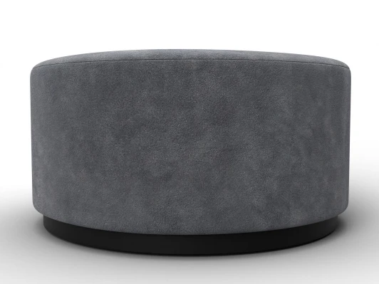 132506 Пуф 005 (ДСП/Пластик/Велюр/Темно-серый) Лига Диванов 132506