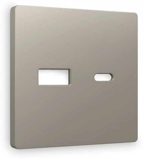 AP3710 Лицевая панель Ambrella Volt ALFA (Серо-бежевый матовый) для розетки 2USB A+C QUANT AP3710