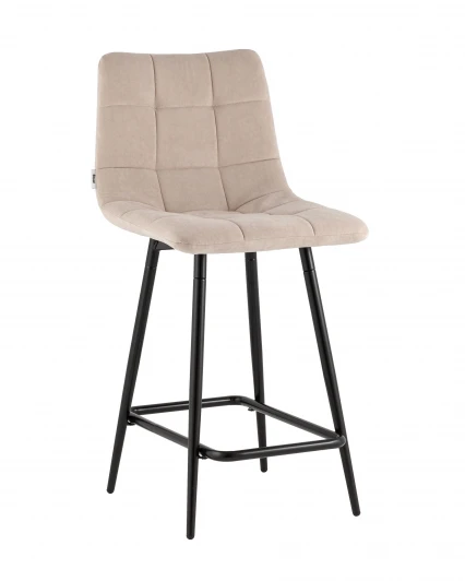 УТ000042651 Стул Одди Original полубарный велюр бежевый Stool Group УТ000042651