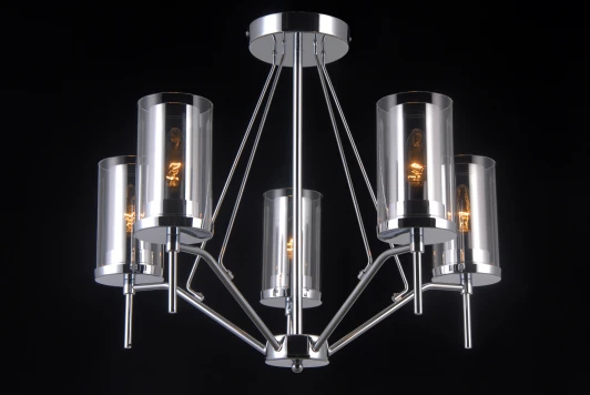 HELSINKI II 81046-5C CHROME Подвесная люстра Natali Kovaltseva Helsinki Ii 81046-5C CHROME