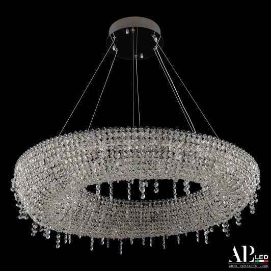SH510.0.80.B.Ni.4000 Подвесная люстра светодиодная APL LED Sicilia SH510.0.80.B.Ni.4000 (220V, хрусталь, на тросе, круглые)