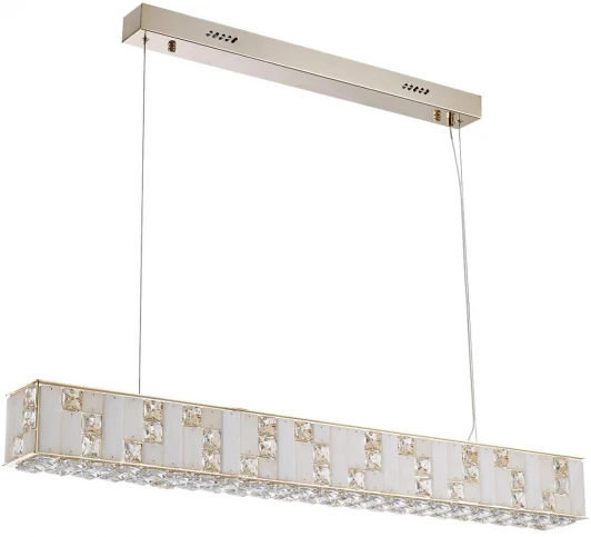 5072/50L Подвесной светильник Odeon Light Crossa 5072/50L золото/прозрачный/белый/металл/хрусталь/алебастр LED 50W 3700K (220V)