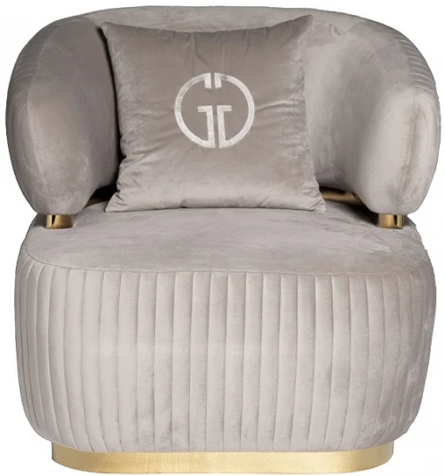 102AN-KRES-1301-SER 102AN-KRES-1301-SER Кресло Glarus, велюр серый 90*88*86см Garda Decor