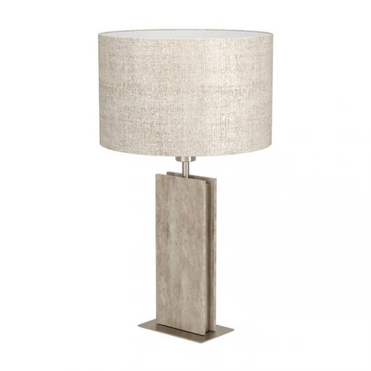 390408 Настольная лампа Eglo Belesar 390408 1x40W E27 сталь никель мат, натуральный, текстиль