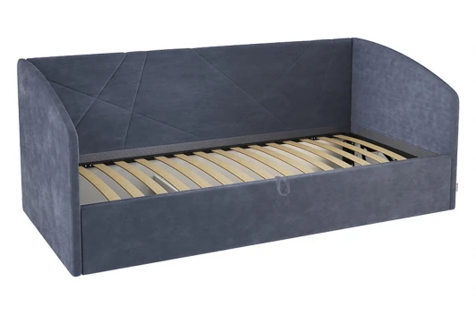 KM.S-17.2076 Кровать с подъемным механизмом Квест (Софа) 90х200 см Mebelson (ДСП,ЛДСП,Велюр/Желтый) арт.KM.S-17.2076