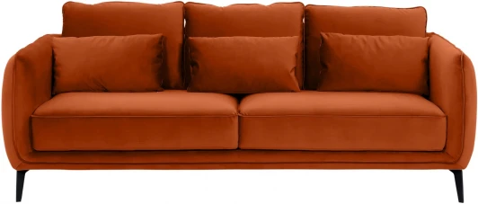 342348 Диван Amsterdam трехместный ОГОГО (арт.342348), (Ткань/Оранжевый)