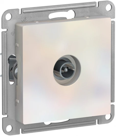 ATN000493 ТВ-розетка встраиваемая проходная (жемчужный) Systeme Electric AtlasDesign ATN000493