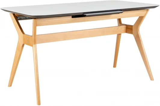 4103401h Стол R-Home раскл. Нарвик Glass 140-180 Automatic Natur/Light matte glass