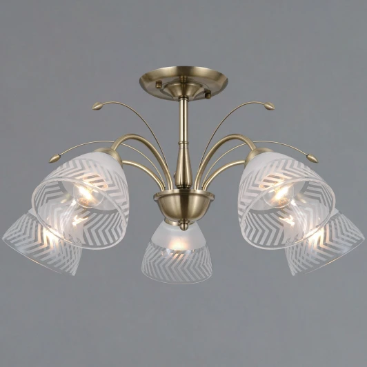 IL0594-5CSQ-25 AB AREZZO Потолочная люстра на штанге ILLUMICO IL0594-5CSQ-25 AB AREZZO