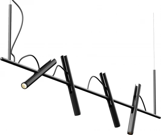 SL6210.403.04 Светильник подвесной ST Luce Lilt SL6210.403.04 Черный/Черный, Золотистый LED 4*3W 3000K (220V, на проводе)