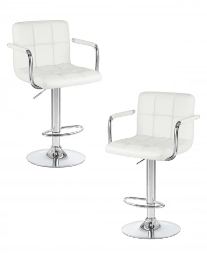 LM-5011-N_CH-M_EL-white Набор 2 шт стул барный DOBRIN KRUGER ARM (белый)