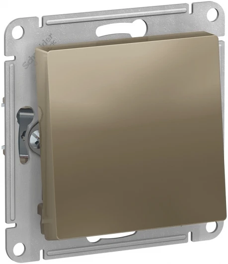 ATN000561 Выключатель встраиваемый одноклавишный (шампань) Systeme Electric AtlasDesign ATN000561
