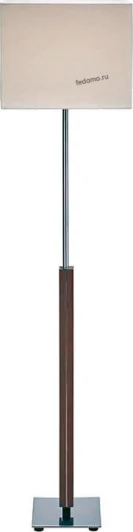 198240+660912 Торшер Markslojd Milton, 1 плафон, хром с коричневым, белый