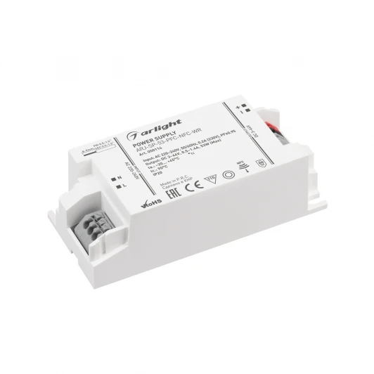 050114 Блок питания ARJ-SP-53-PFC-NFC-WR (53W, 3-44V, 0.5-1.4A) (Arlight, IP20 Пластик) 050114