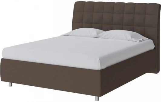 1909846 PROxSON Кровать Volumo без основания (Ткань: Рогожка Savana Chocolate (шоколад)) 180x200